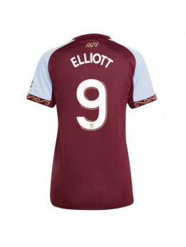 Billige Aston Villa Harvey Elliott #9 Hjemmedrakt Dame 2025-26 Kortermet